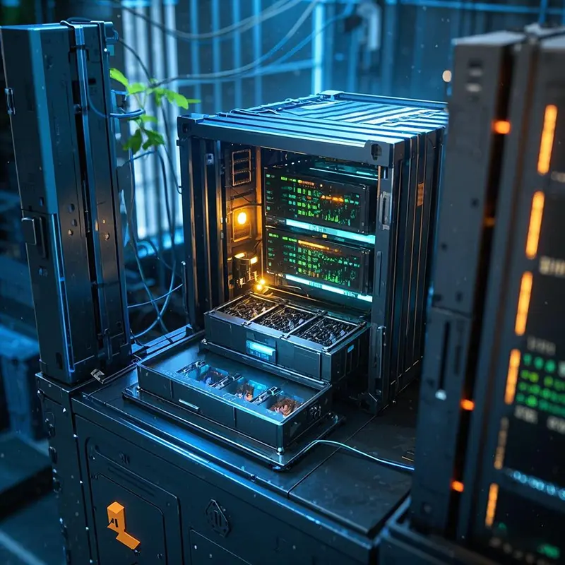 Pijp voor virtuele valuta -container computer kamer